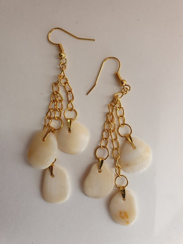 Boucles d'oreilles - chaînettes dorées