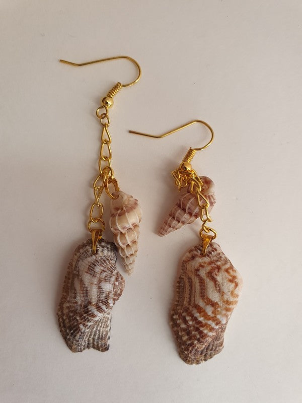 Boucles d'oreilles - chaînettes dorées