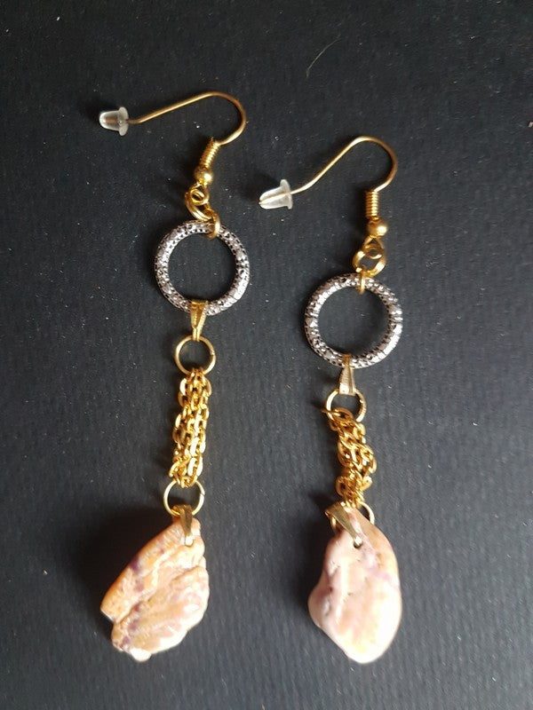 Boucles d'oreilles chaînettes dorée