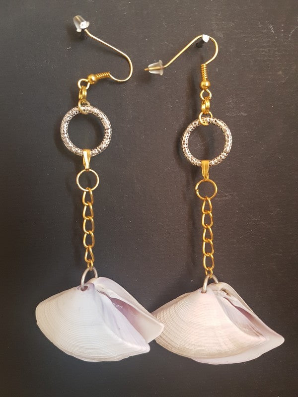 Boucles d'oreilles - chaînettes dorées