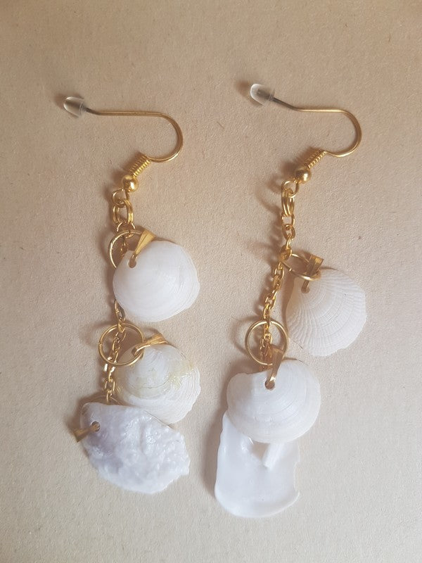 Boucles d'oreilles - chaînettes dorées