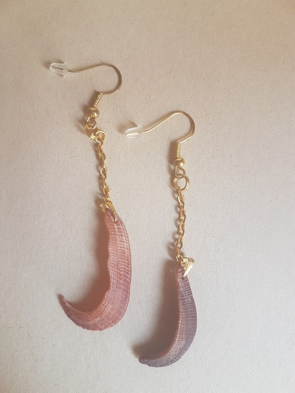 Boucles d'oreilles - chaînettes dorées