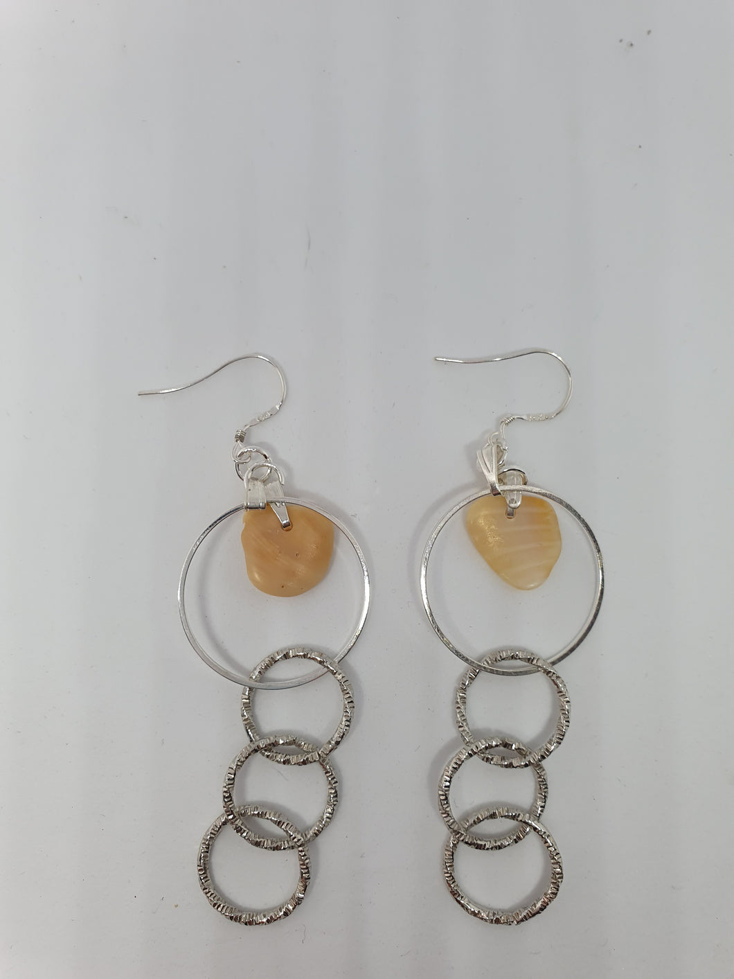 Boucles d'oreilles - doubles anneaux striés