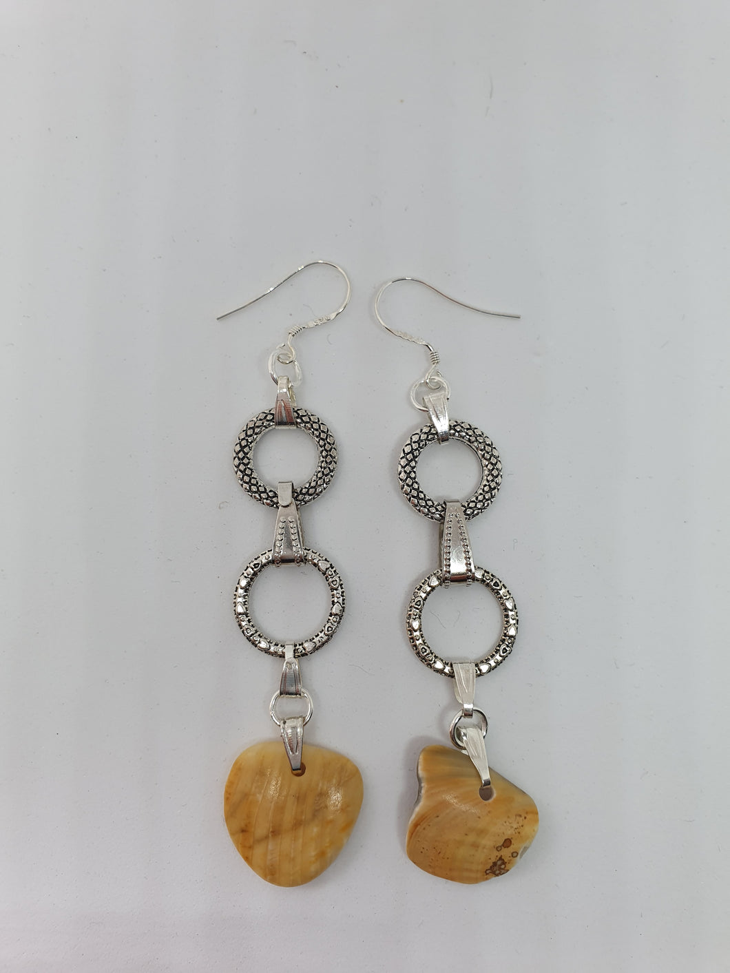 Boucles d'oreilles - doubles anneaux torsadés