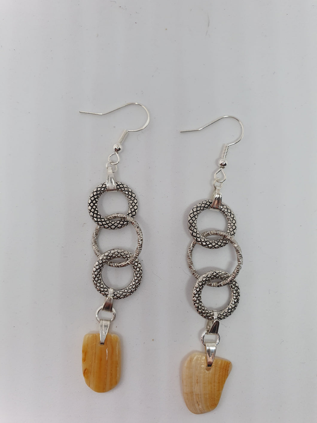 Boucles d'oreilles - doubles anneaux torsadés