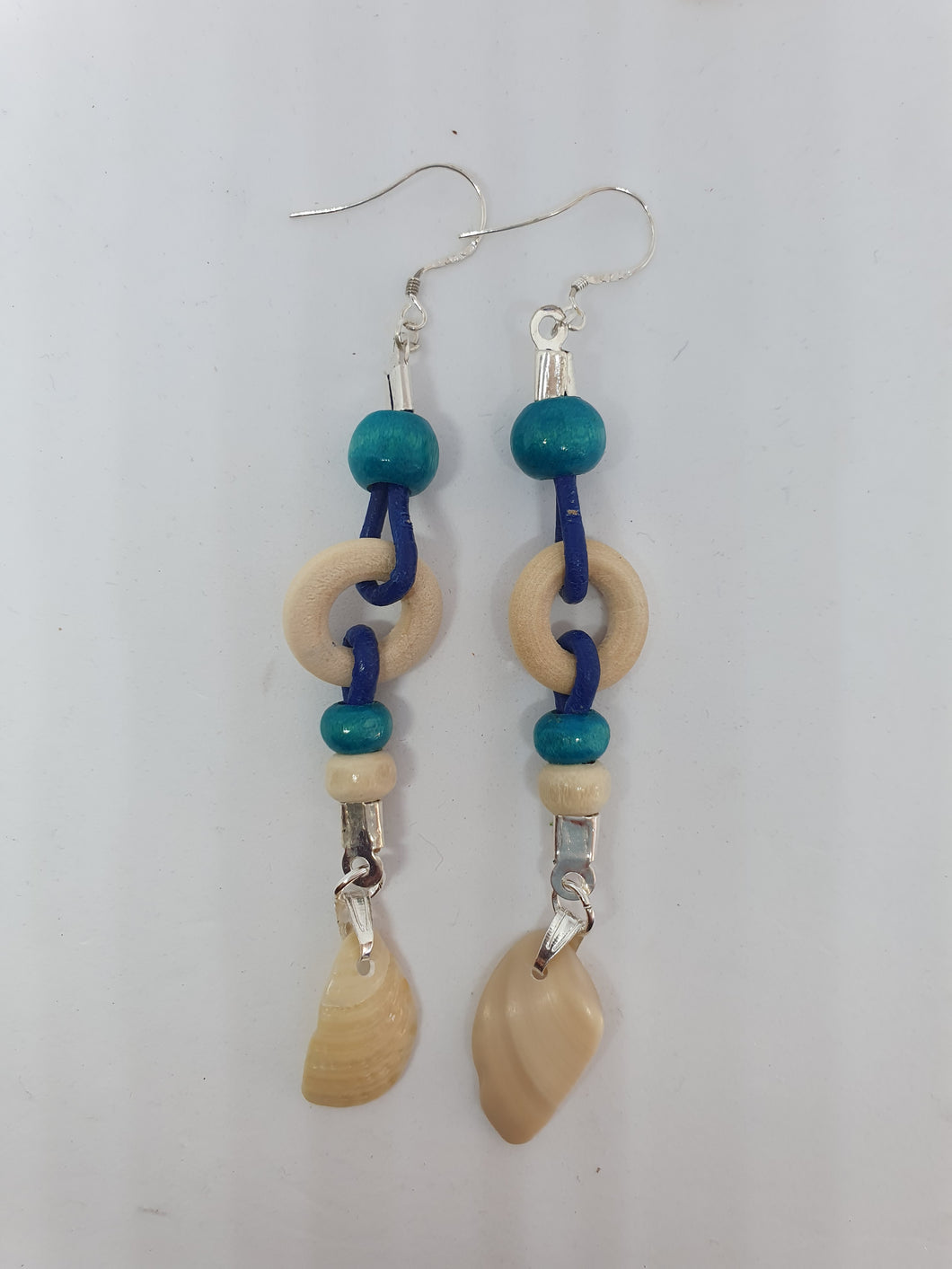 Boucles d'oreilles boisées été en couleur