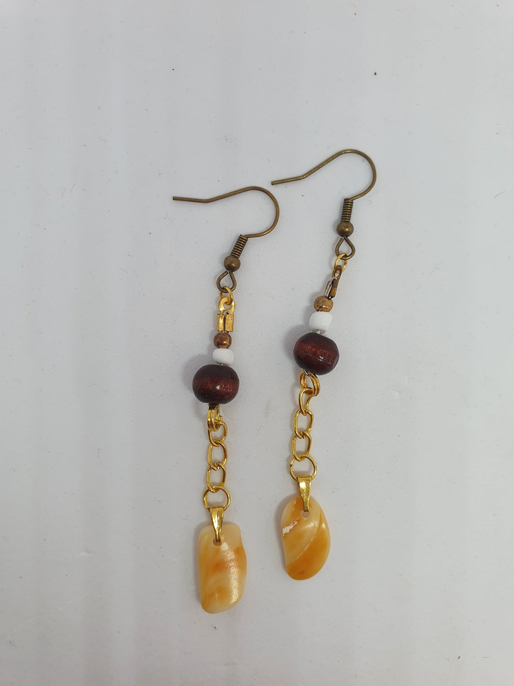 Boucles d'oreilles boisées été en couleur