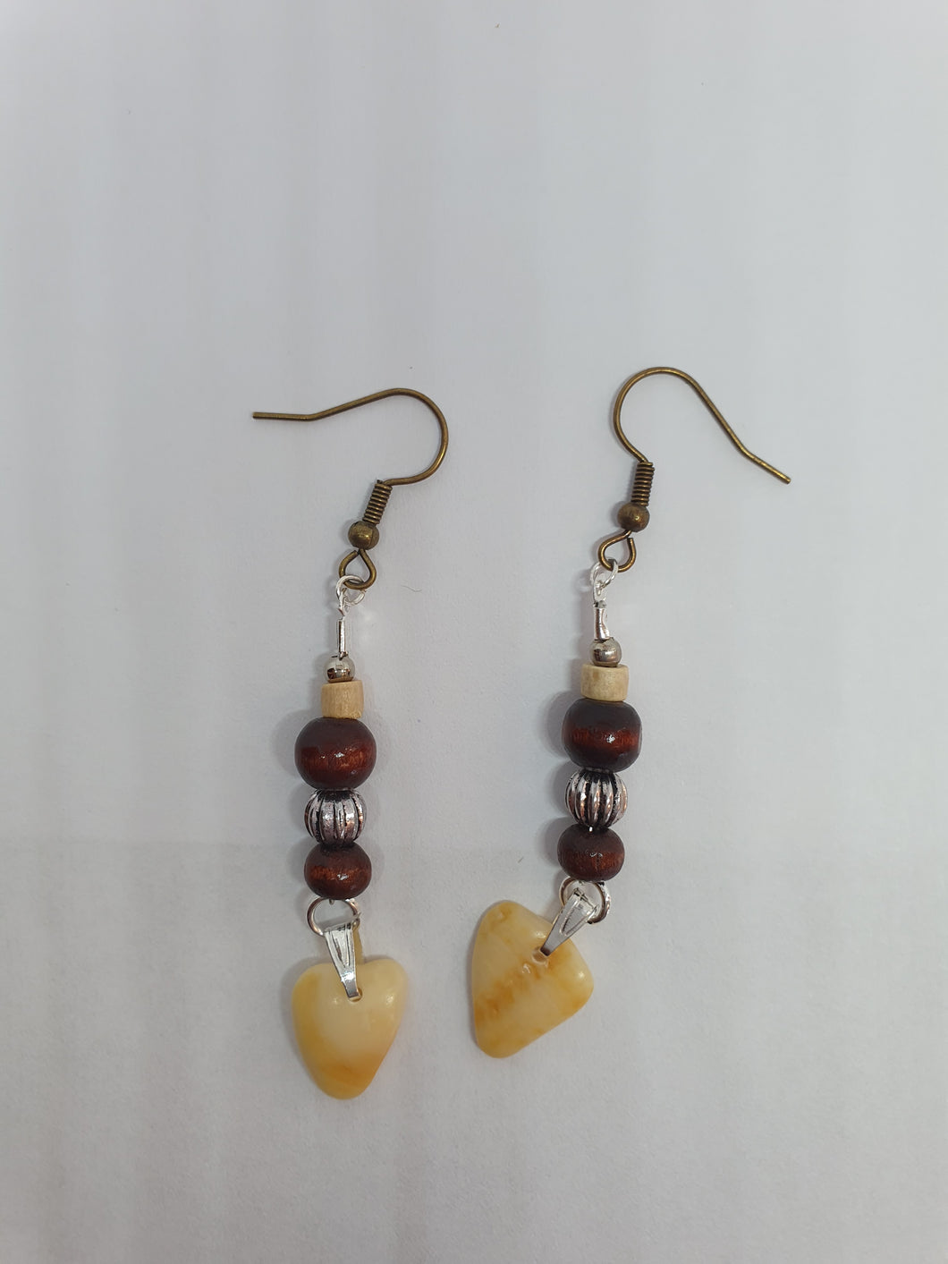 Boucles d'oreilles boisées été en couleur