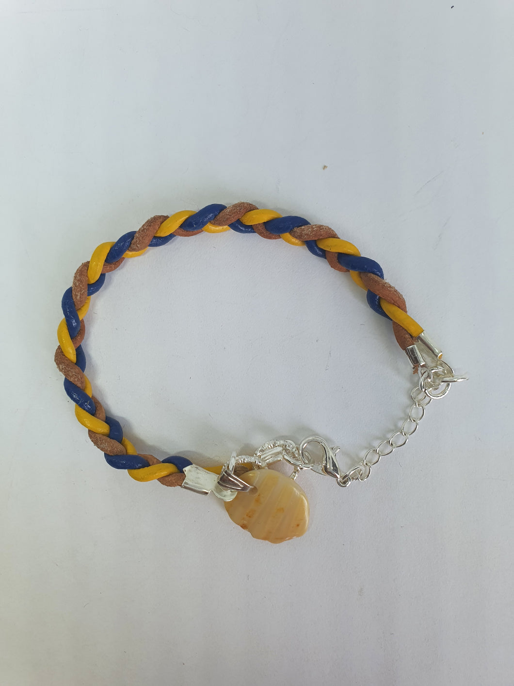 Bracelet tressé en cordon cuir véritable