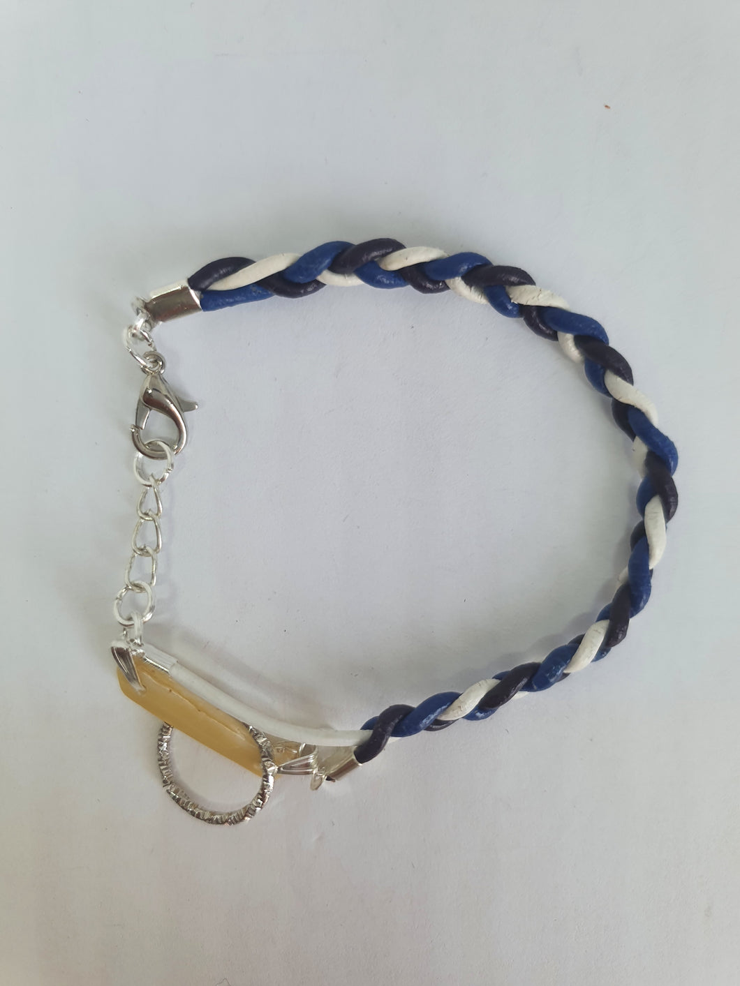 Bracelet tressé en cordon cuir véritable