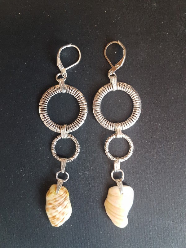 Boucles d'oreilles dormeuses en double anneau