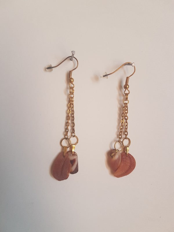 Boucles d'oreilles - chaînettes dorées