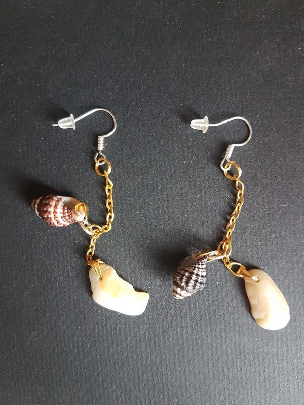 Boucles d'oreilles chaînettes dorées