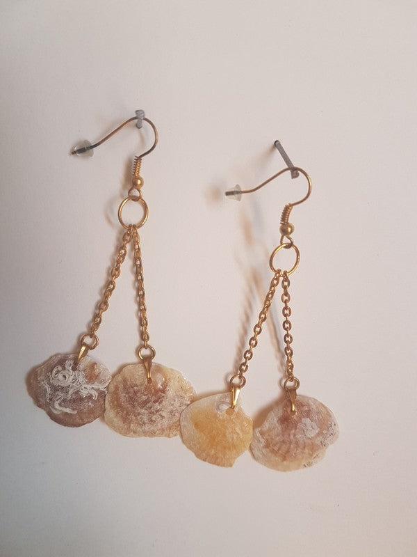 Boucles d'oreilles - chaînettes dorées